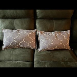 Purple couch pillows